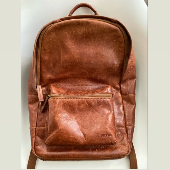 fossil estate leather backpack